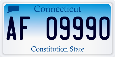 CT license plate AF09990