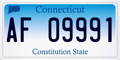 CT license plate AF09991