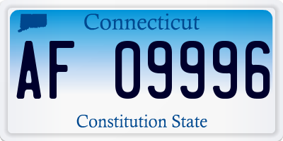 CT license plate AF09996