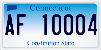 CT license plate AF10004