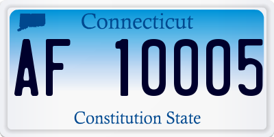 CT license plate AF10005