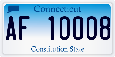CT license plate AF10008