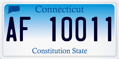 CT license plate AF10011