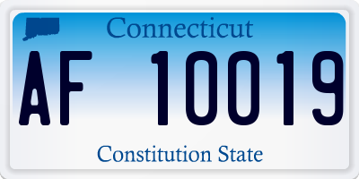 CT license plate AF10019
