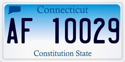 CT license plate AF10029