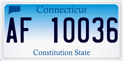 CT license plate AF10036