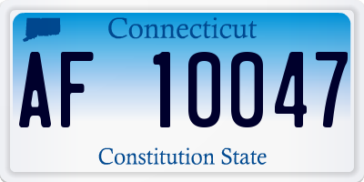 CT license plate AF10047