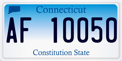 CT license plate AF10050