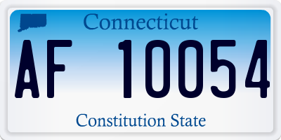CT license plate AF10054