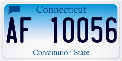 CT license plate AF10056