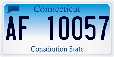 CT license plate AF10057