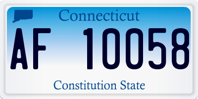 CT license plate AF10058