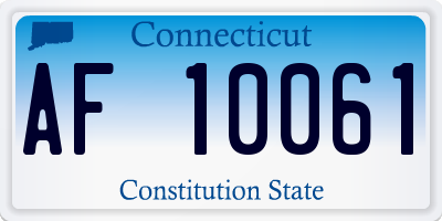 CT license plate AF10061
