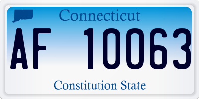 CT license plate AF10063