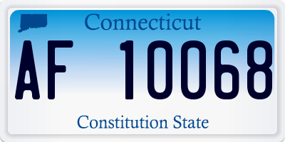 CT license plate AF10068