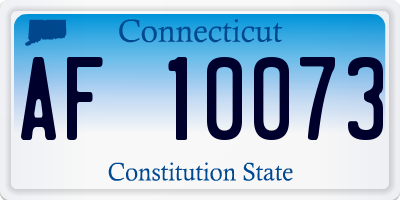 CT license plate AF10073