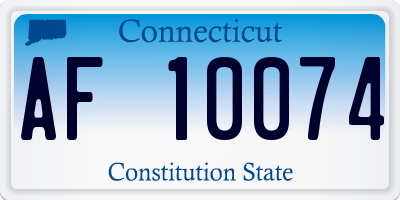 CT license plate AF10074