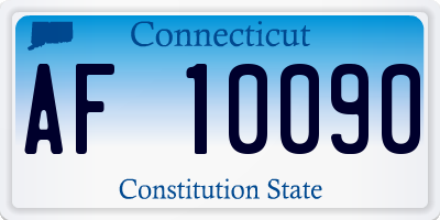 CT license plate AF10090