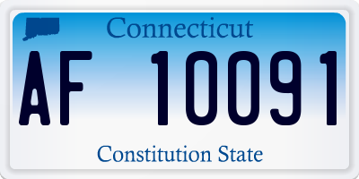 CT license plate AF10091