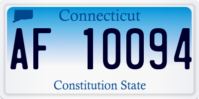 CT license plate AF10094