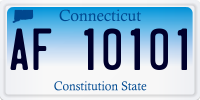 CT license plate AF10101