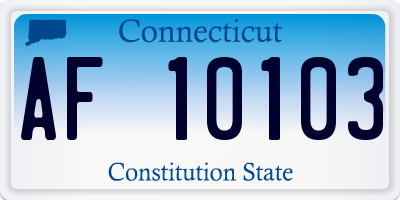 CT license plate AF10103