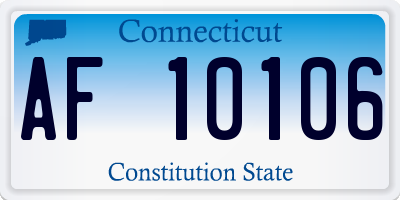 CT license plate AF10106
