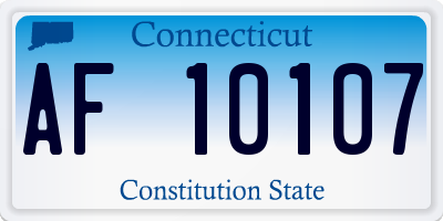 CT license plate AF10107