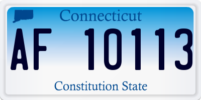 CT license plate AF10113