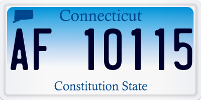 CT license plate AF10115