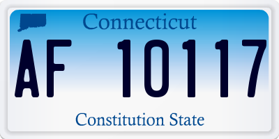 CT license plate AF10117