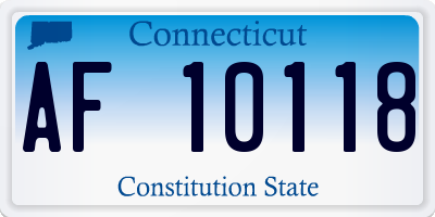 CT license plate AF10118