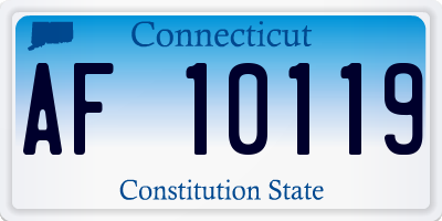 CT license plate AF10119