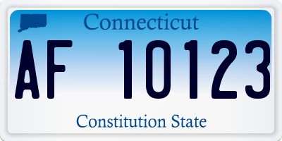 CT license plate AF10123
