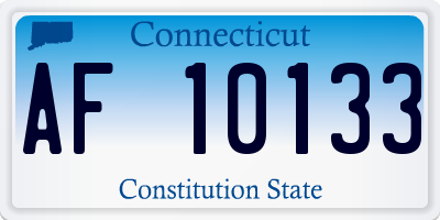 CT license plate AF10133