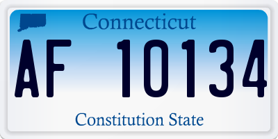 CT license plate AF10134