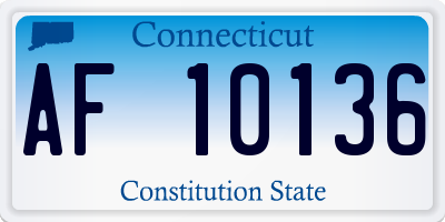 CT license plate AF10136