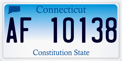 CT license plate AF10138