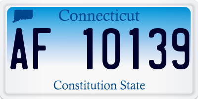 CT license plate AF10139