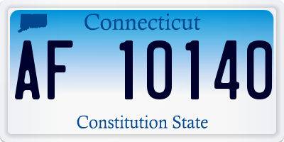 CT license plate AF10140