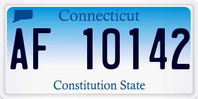 CT license plate AF10142