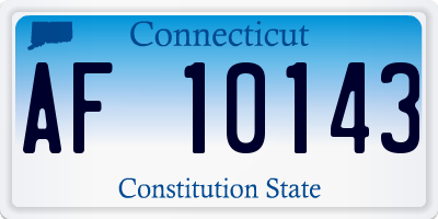 CT license plate AF10143