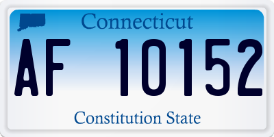 CT license plate AF10152