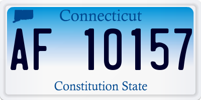 CT license plate AF10157