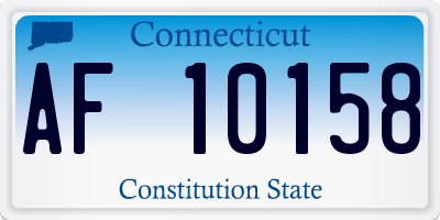 CT license plate AF10158