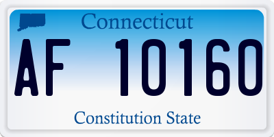 CT license plate AF10160