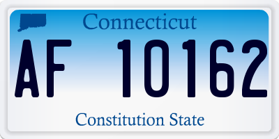 CT license plate AF10162