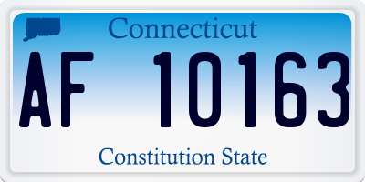 CT license plate AF10163