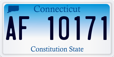 CT license plate AF10171