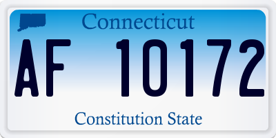 CT license plate AF10172